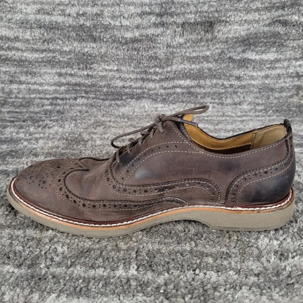 Cole Haan Grand oS Mens Brown Leather Wingtip Oxford Dress Shoes‎ Size 9